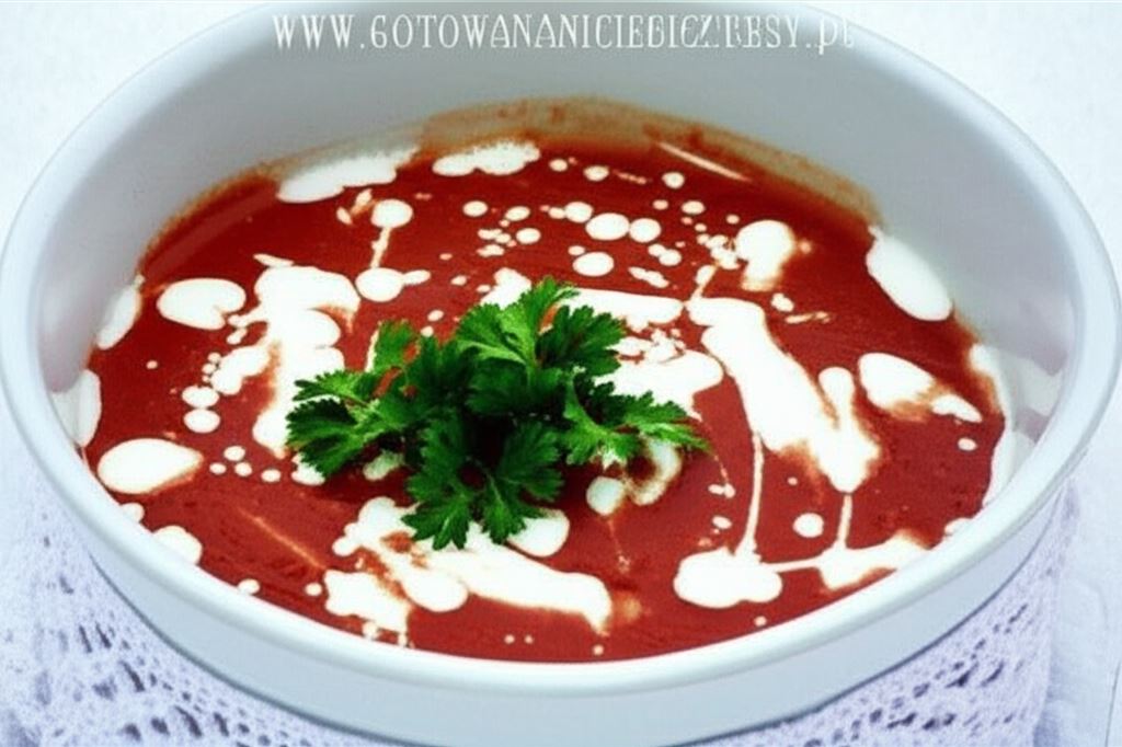 Krem z czerwonych warzyw