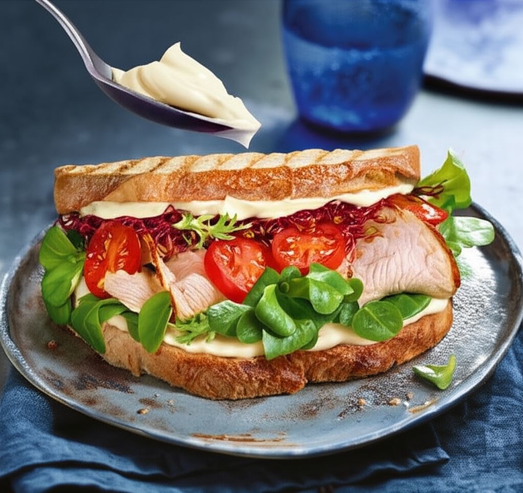 Kremowa kanapka z indykiem