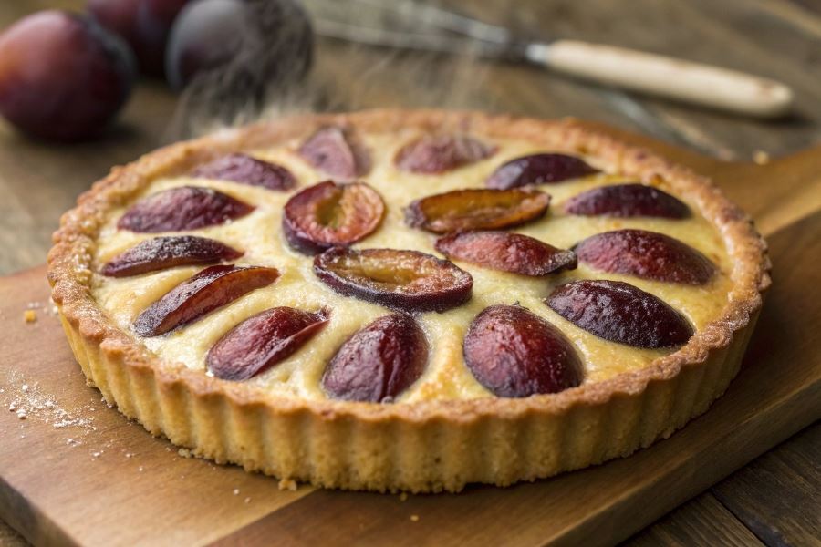 Kruche ciasto ze śliwkami