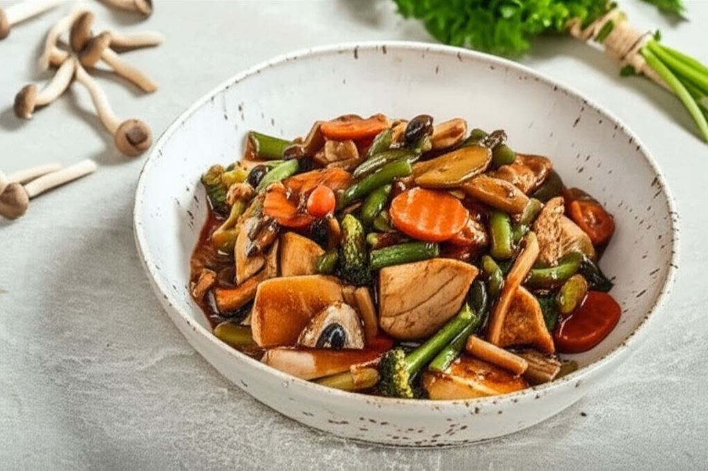 Kurczak po chińsku z warzywami