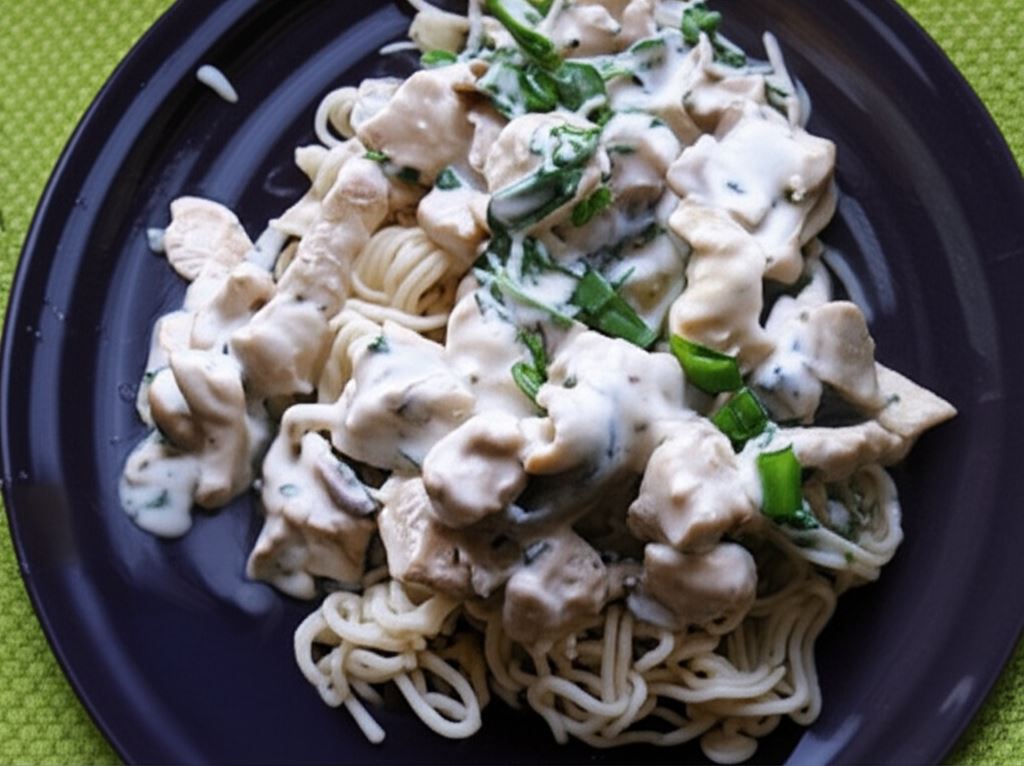 Kurczak w śmietanowo-lazurowym sosie