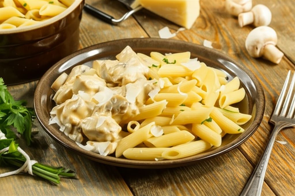 Kurczak w sosie pieczarkowym