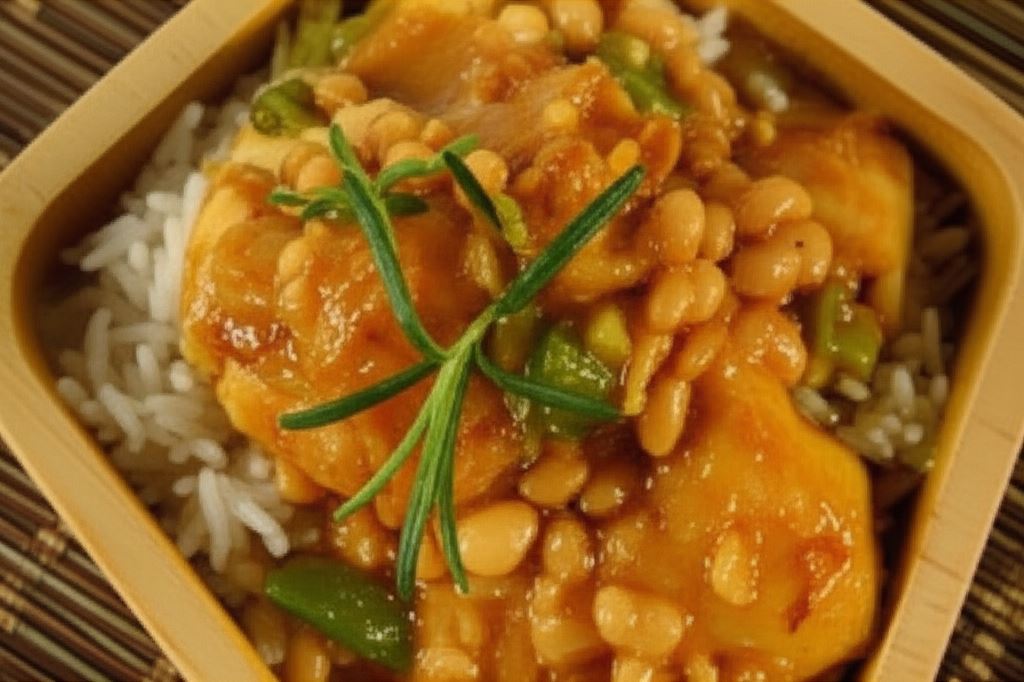 Kurczak z fasolką szparagową