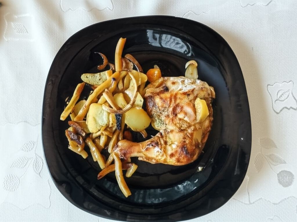 KURCZAK Z ROZMARYNEM I WARZYWAMI