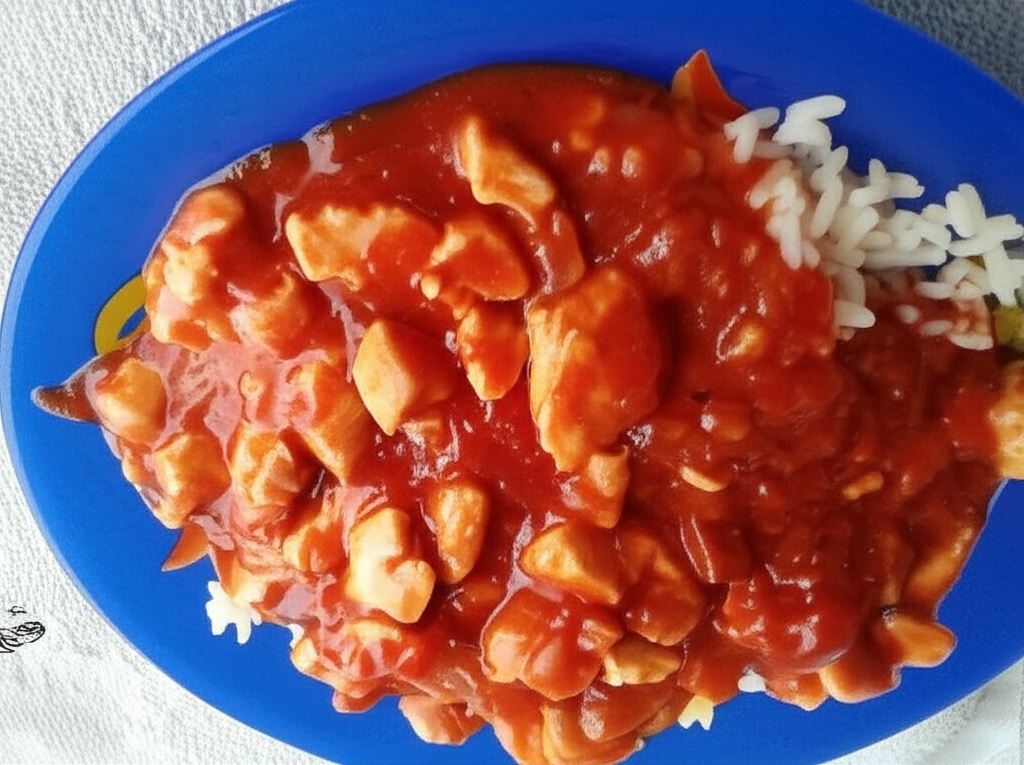 Kurczak z ryżem po chińsku