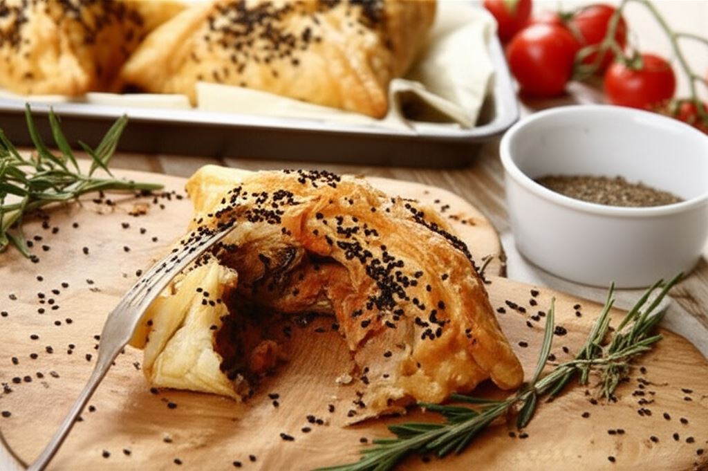 Kurczak z warzywami w cieście francuskim à la Wellington