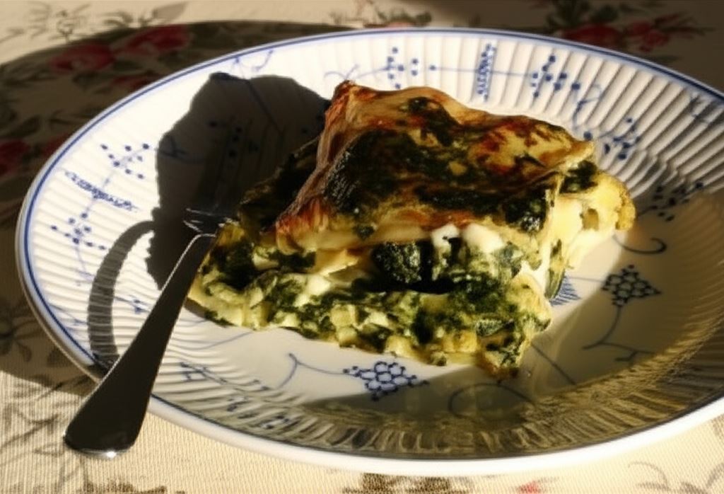 Lazania szpinakowo-brokułowa