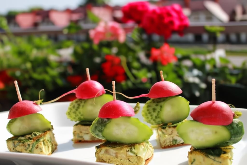 Letnie szaszłyki na party w ogrodzie