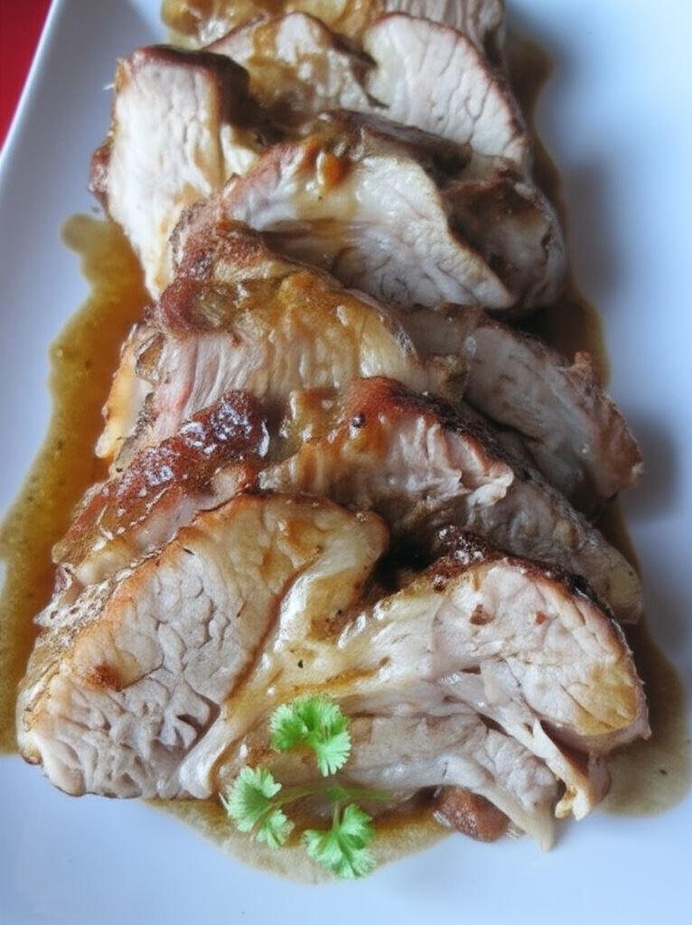 Łopatka duszona w plastrach