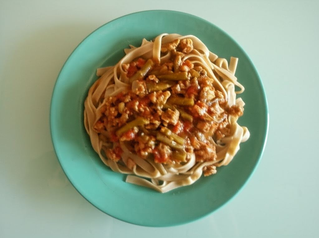 Makaron '5 ziaren' z sosem pesto/chili