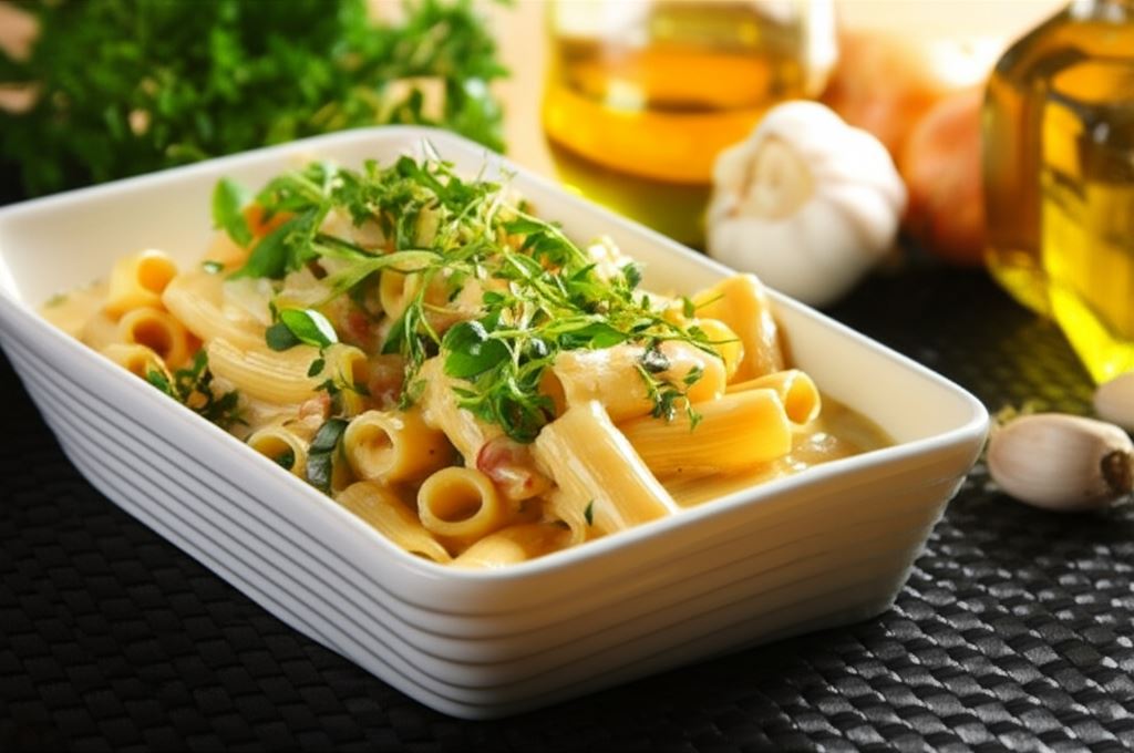 Makaron carbonara z cukinią