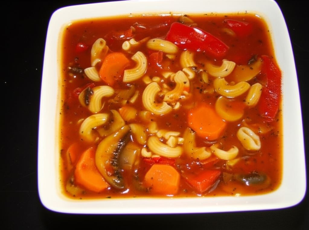 Makaron na ciepło z warzywami