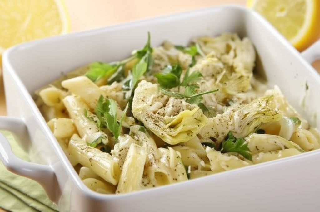 Makaron penne z karczochami