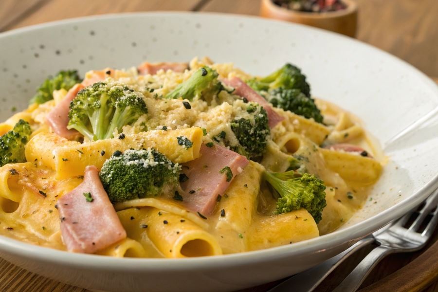 Makaron z sosem serowym