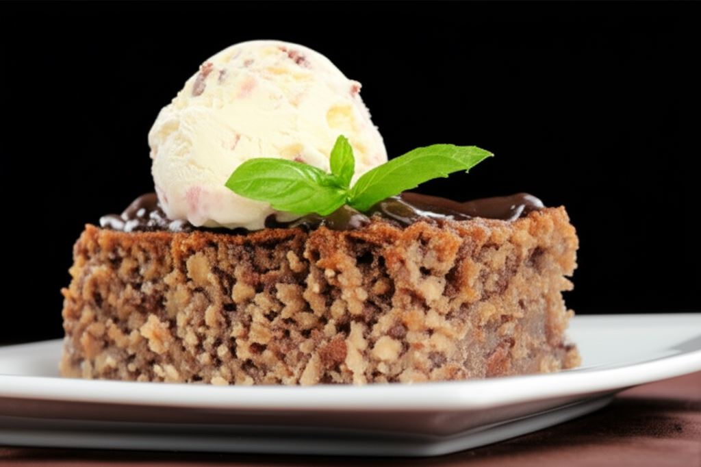 Makowa szarlotka z lodami