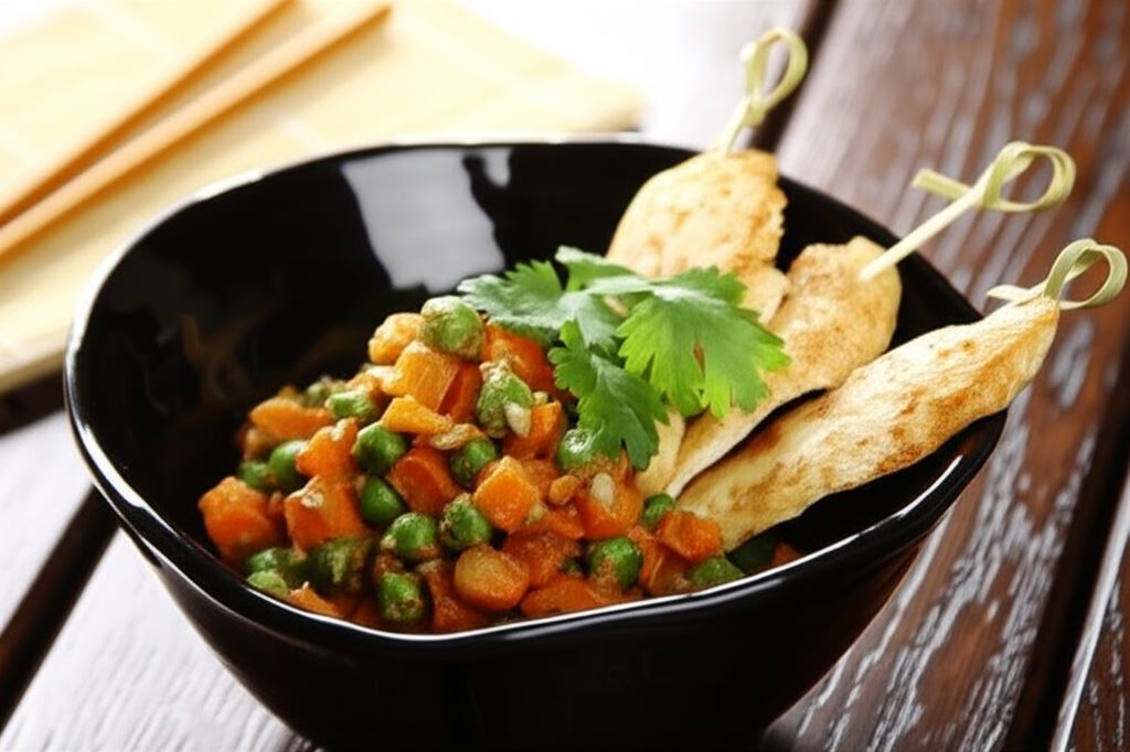 Marchewka z groszkiem w orientalnym stylu