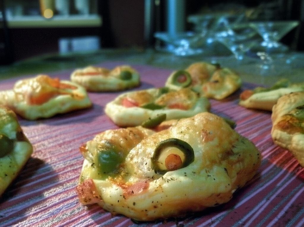Mini pizze z ciasta francuskiego
