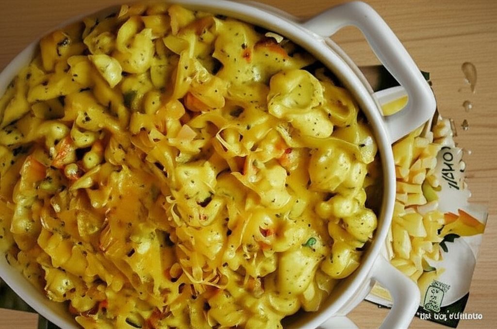 Muszelki zapiekane w sosie serowym