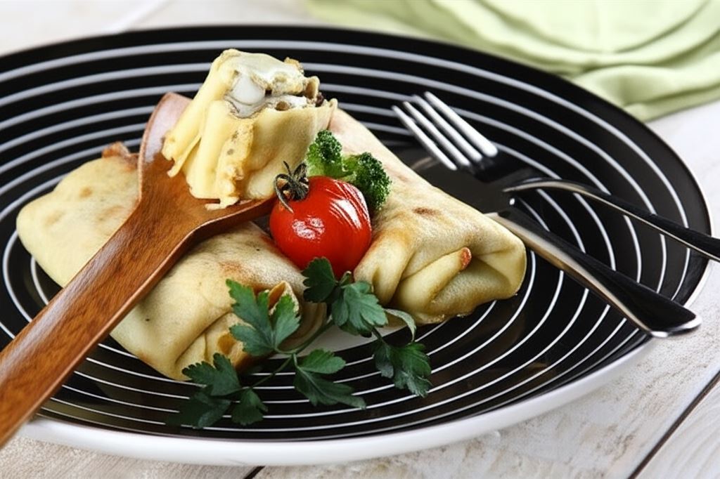 Naleśniki z pieczarkami i kurczakiem