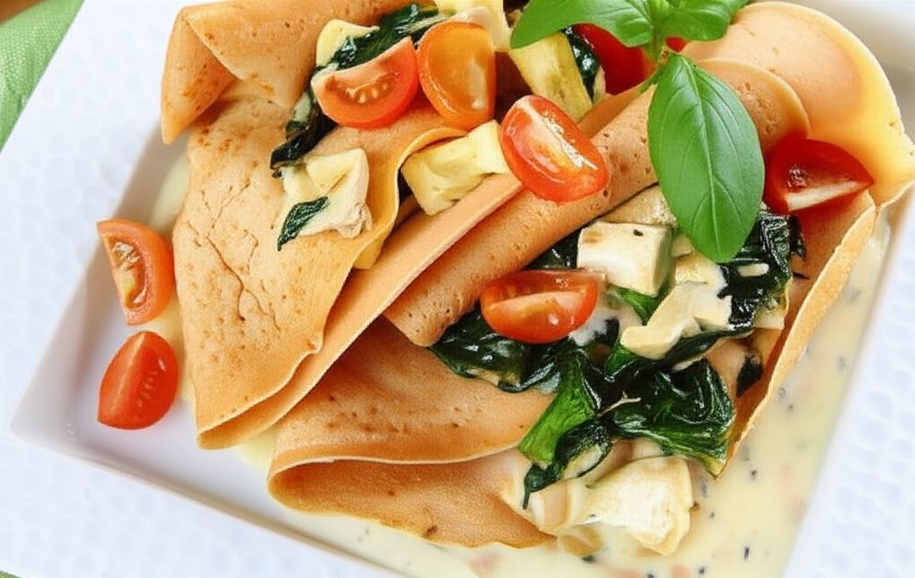 Naleśniki ze szpinakiem i camembertem