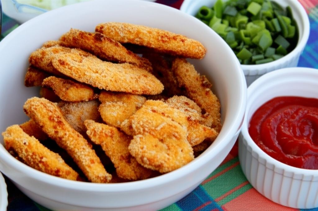 Nuggetsy z sosem meksykańskim