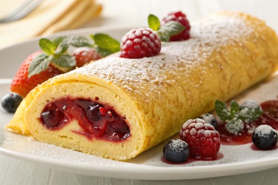 Omlet biszkoptowy z konfiturą