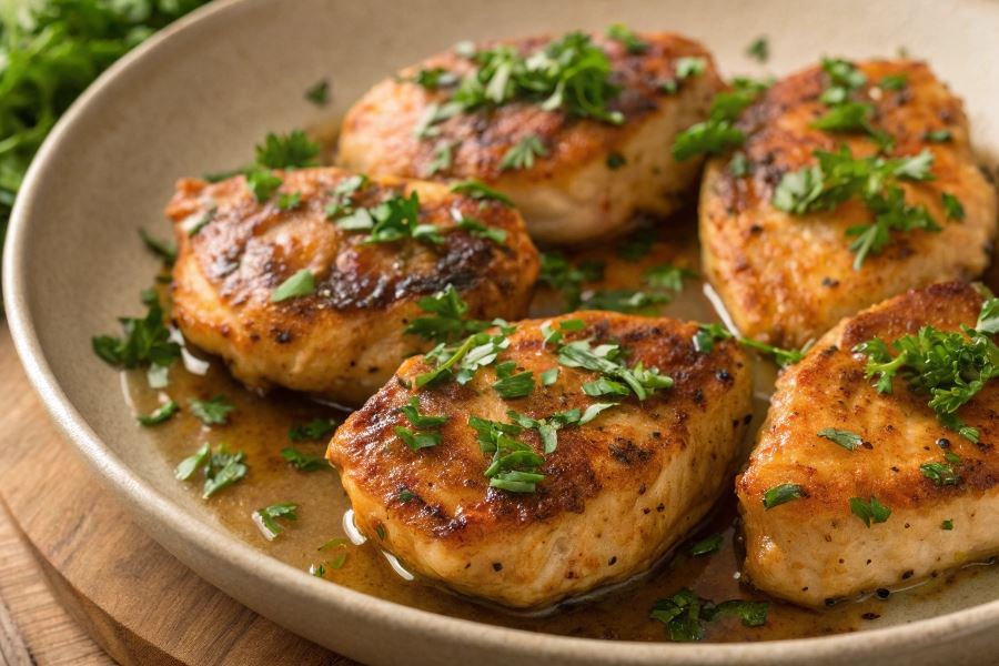 Opiekane bitki drobiowe