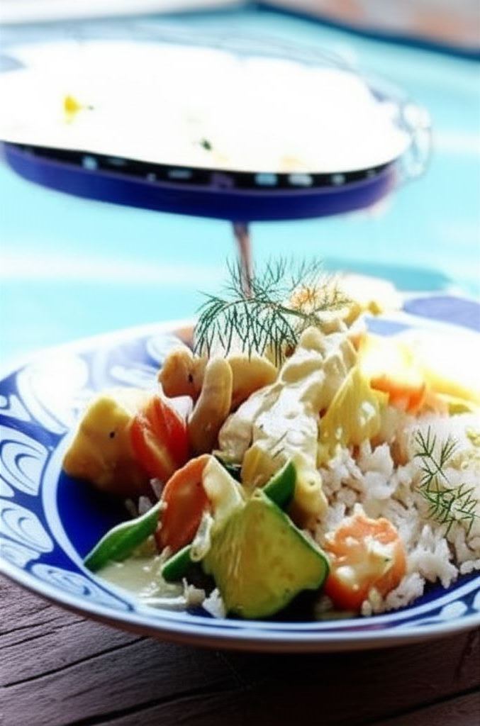 Orientalny kurczak z chrupiącymi warzywami