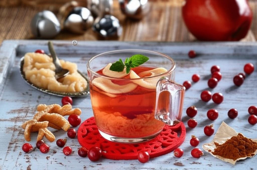 Owocowa herbata z pieczonym jabłkiem i cynamonem