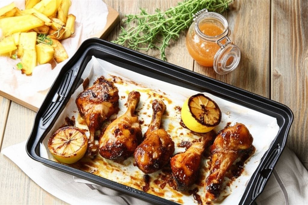 Pałki kurczaka z cytryną i miodem