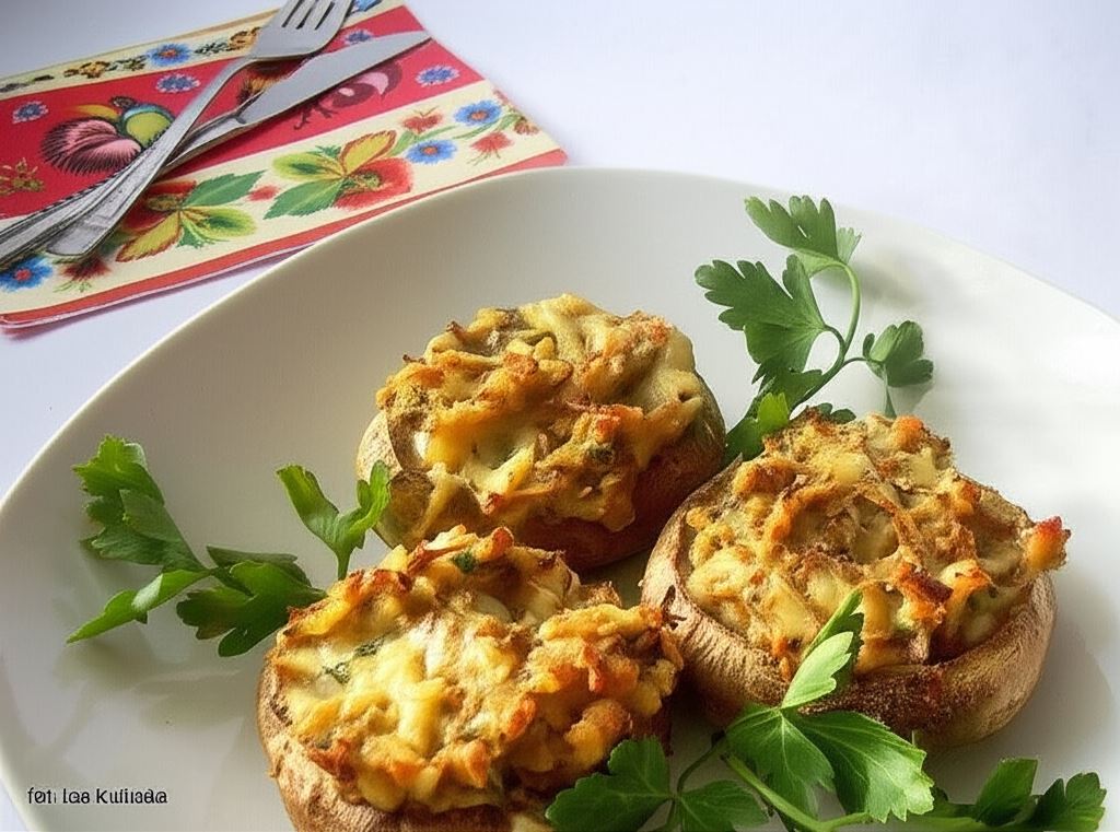 Pieczarki faszerowane