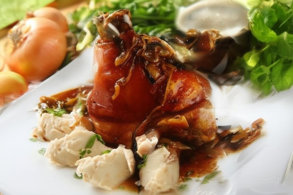 Pieczona golonka w ciemnym piwie