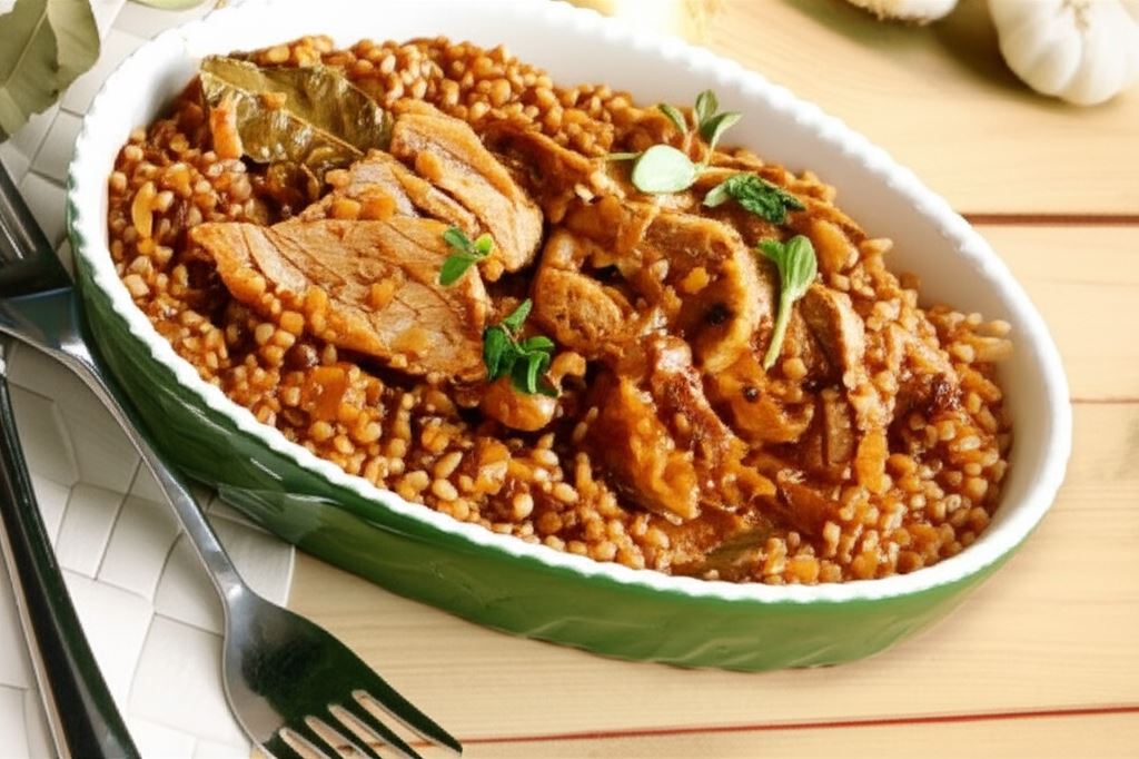 Pieczona karkówka z sosem cebulowym