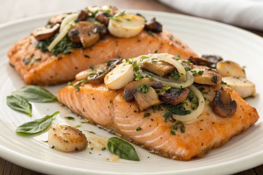 Pieczone dzwonki łososia