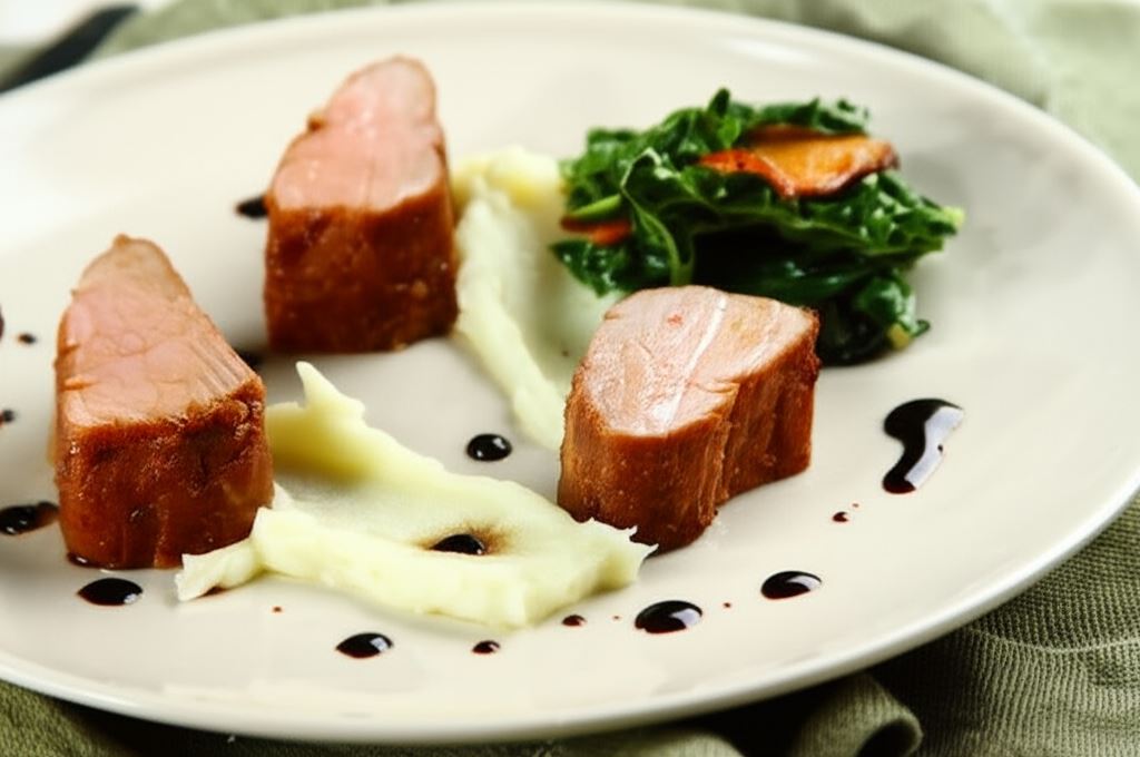 Pieczone polędwiczki wieprzowe glazurowane miodem i octem balsamicznym