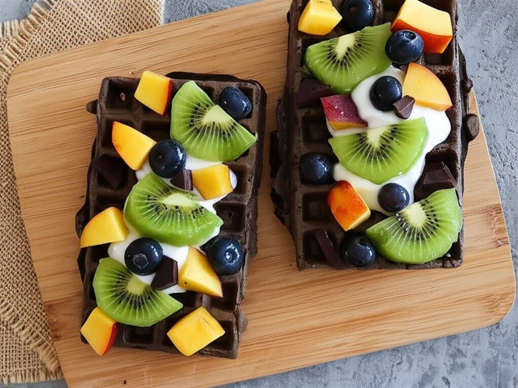 Piernikowe gofry z czekoladą