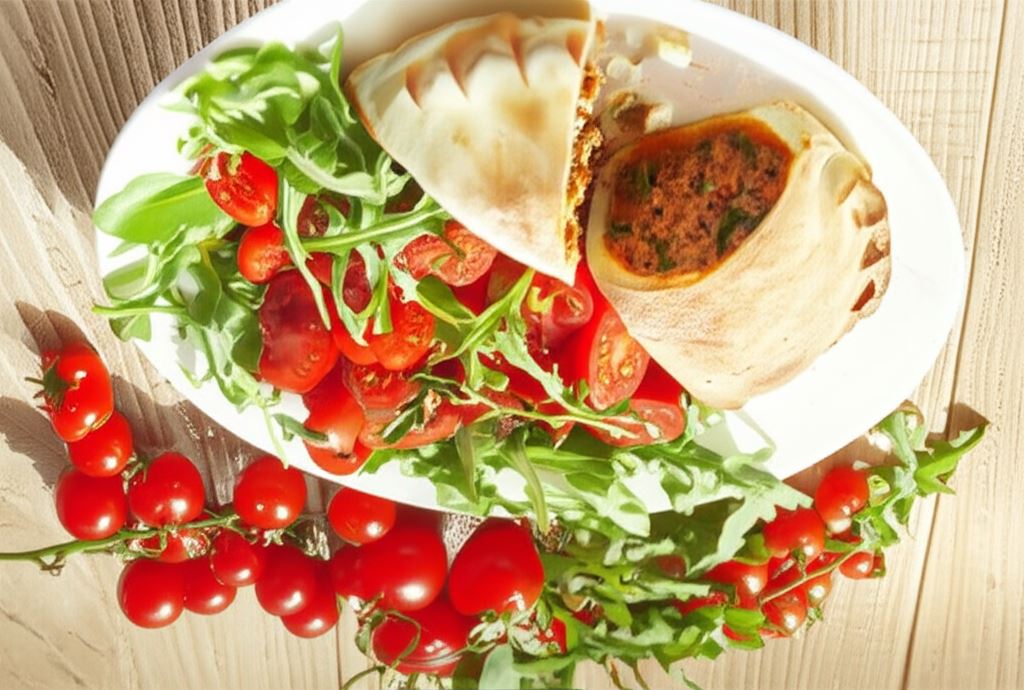 Pieróg Calzone z sosem mięsnym bolognese