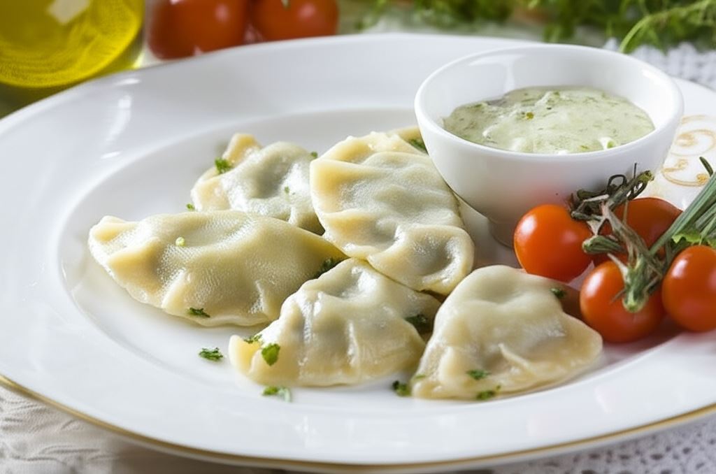 Pierogi ze szpinakiem i twarogiem