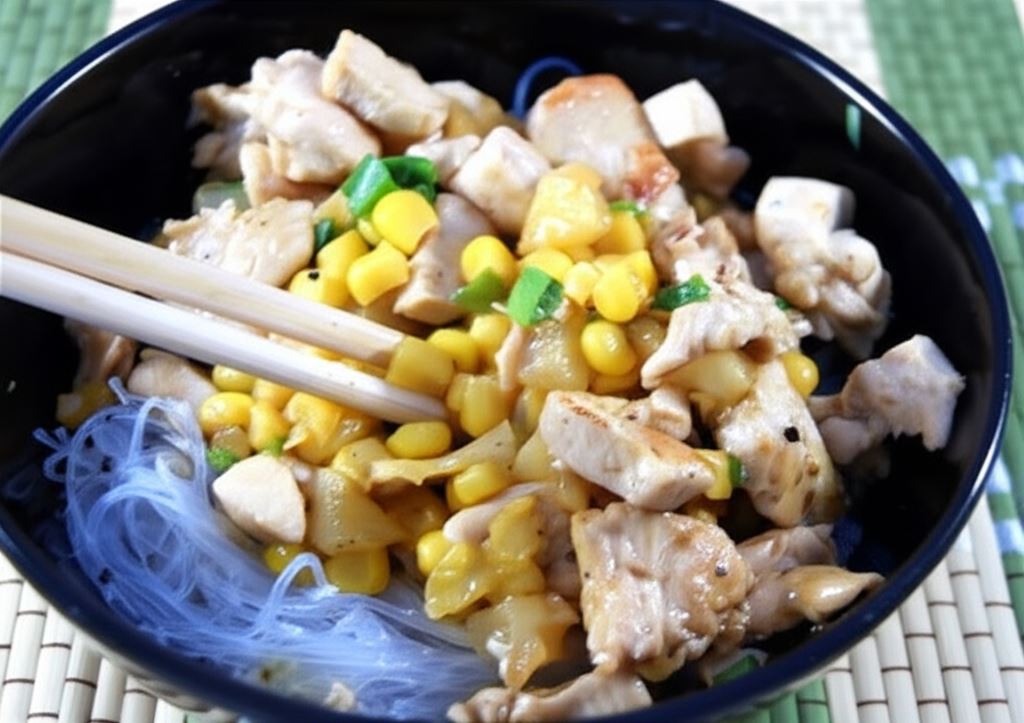 Pierś z kurczaka z ananasem i kukurydzą