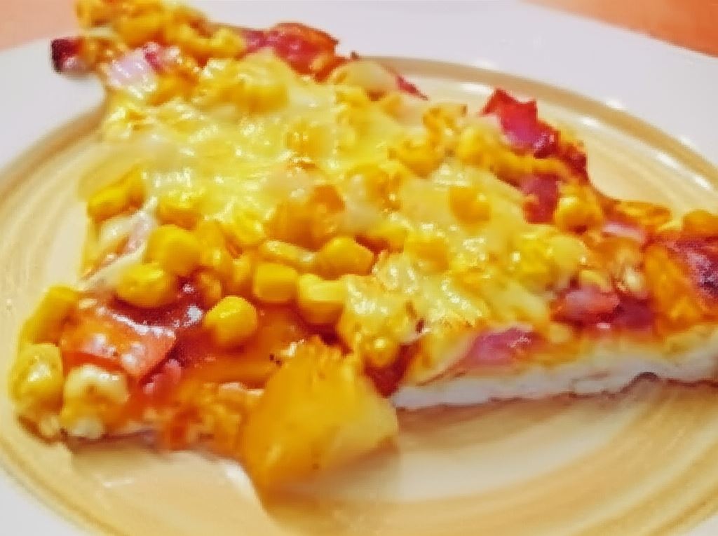 pizza hawajska na chrupiącym cieście