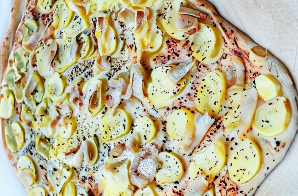 Pizza z sosem śmietanowo - grzybowym