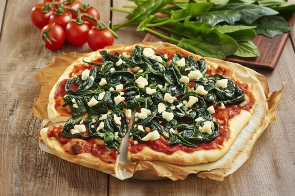Pizza ze szpinakiem
