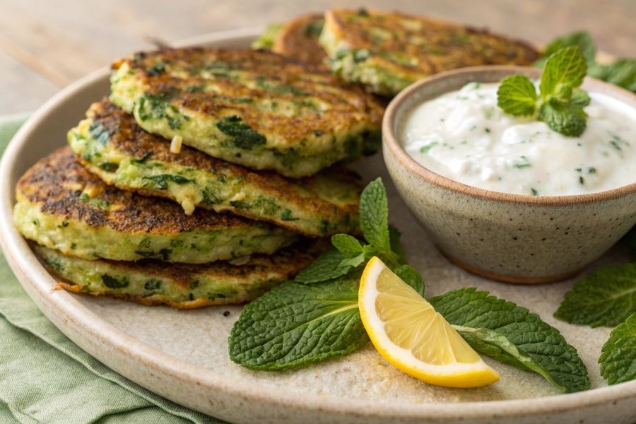 Placuszki porowe ze szpinakiem