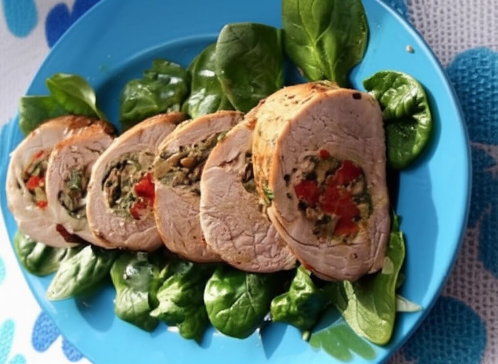 Polędwiczka faszerowana papryką