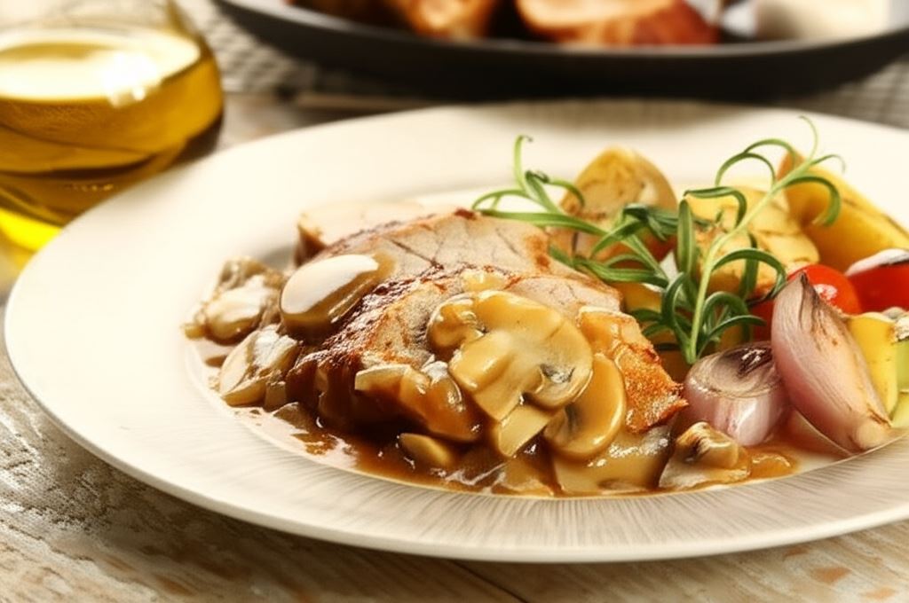 Polędwiczki wieprzowe w sosie pieczarkowym