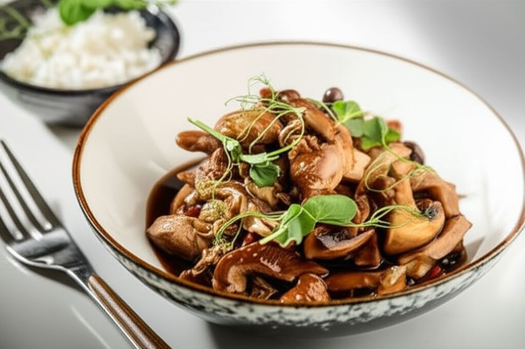 Polędwiczki wieprzowe z orientalnymi grzybami