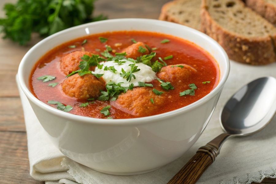 Pomidorowa z pulpecikami