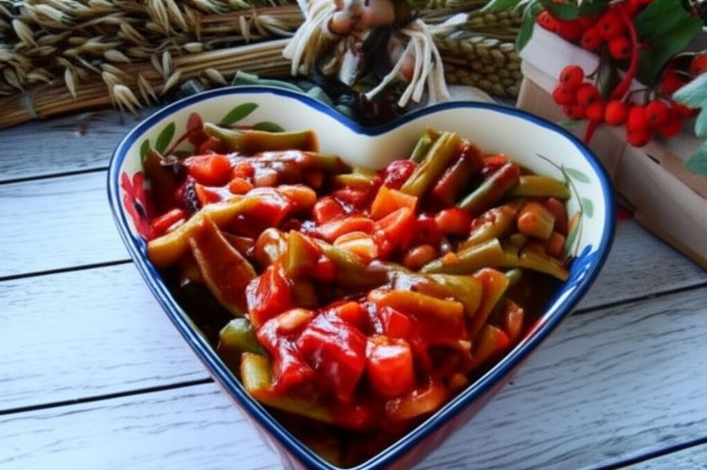 Potrawka z fasoli w sosie pomidorowym