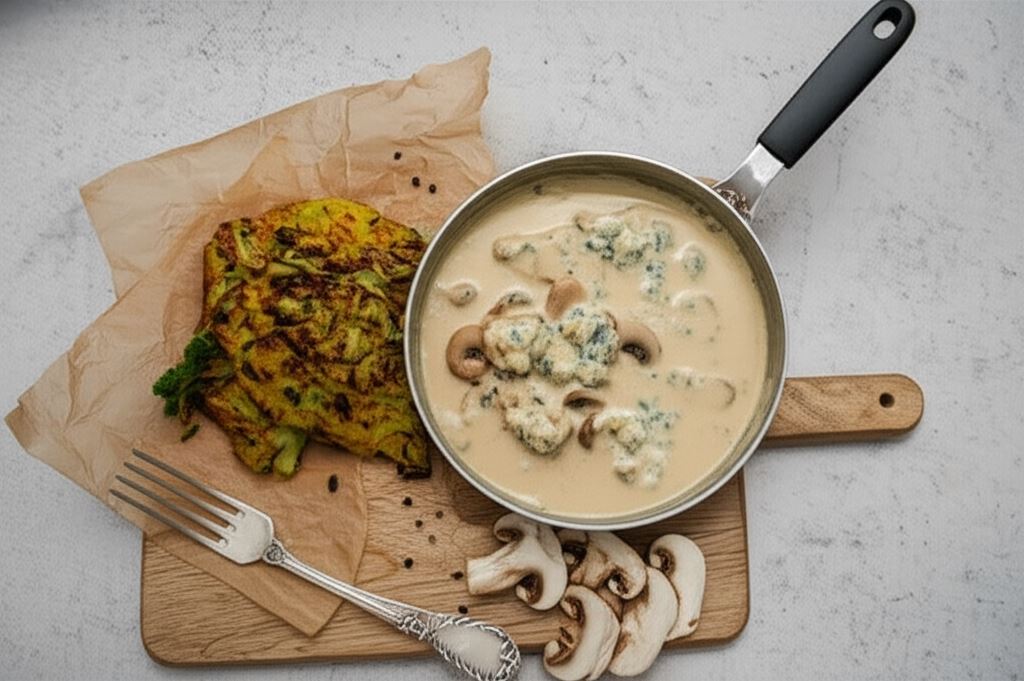 Potrawka z kurczaka na placku ziemniaczanym