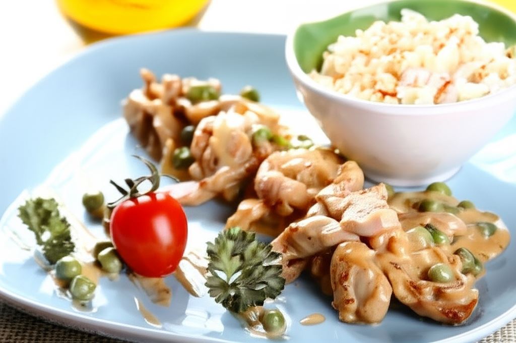 Potrawka z kurczaka z groszkiem
